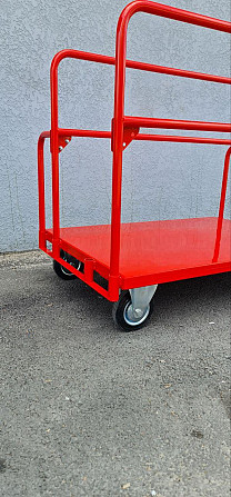 Тележка платформенная грузовая Красный 1090х750 Тележка грузовая с бортами Складская тележка Белая Церковь - изображение 10