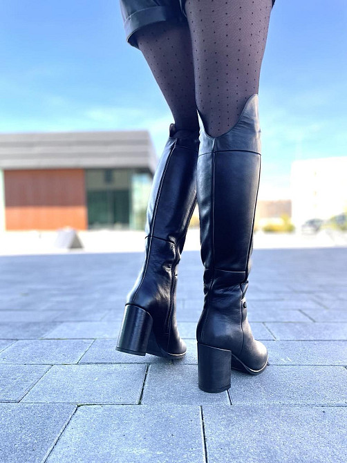 Stepter Ботфорты женские STEPTER черные натуральная кожа зима евро-хутро 36р.38р.40р. (3905) Коломия - фото 6