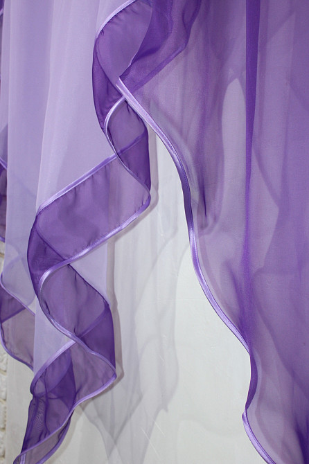 Кухонная занавеска VR-Textil № 029к фиолетовый с сиреневым 280х170 см (50-538) Киев - изображение 8