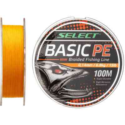 Шнур Select Basic PE 100m Помаранч 0.08mm 8lb/4kg (1870.27.52) Винница