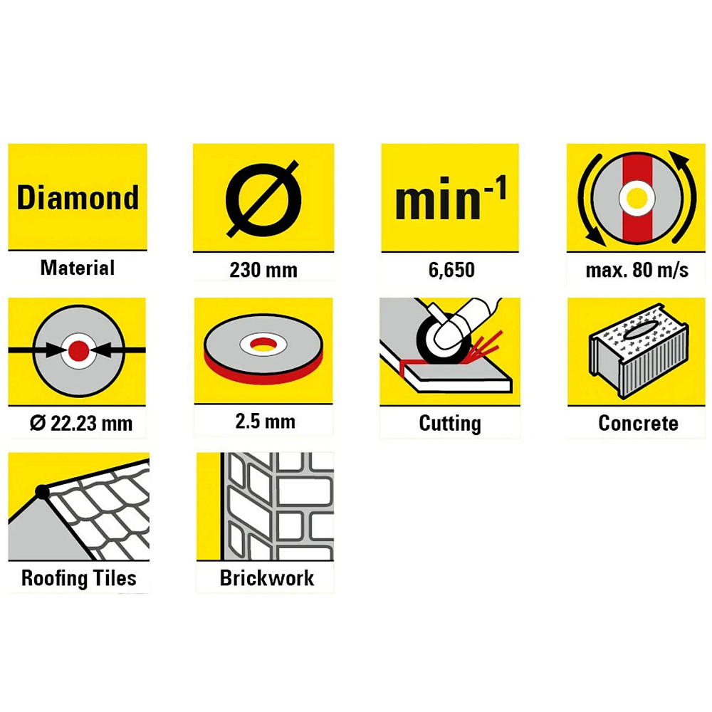 Диск отрезной алмазный Trotec Turbo Cutting Edge 230х22.23х2.5 (6225001221) Винница - изображение 2