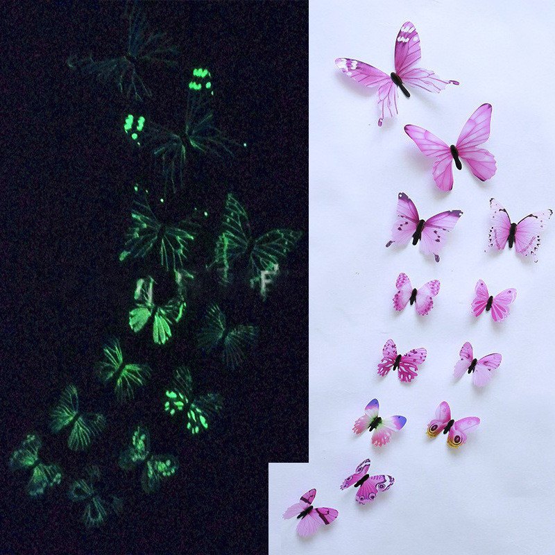 Бабочки декоративные фосфорные 12 штук розовый Киев - изображение 2