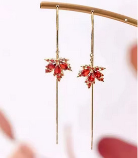 Серьги красивые Кленовый лист Киев - изображение 1