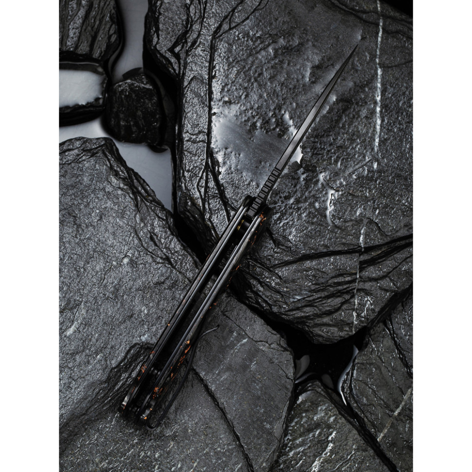 Нож складной карманный Civvi Elementum, (7.5 см) Damascus / Carbon Fiber черный Киев - изображение 10