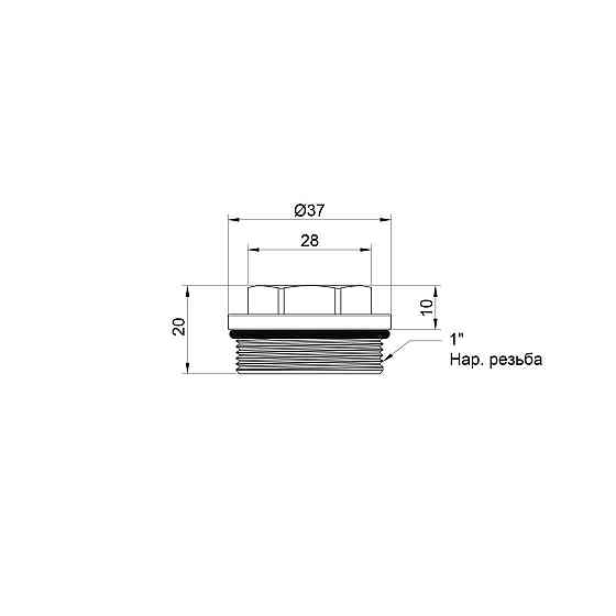 Заглушка Thermo Alliance Standart 1" для колектора SD35425 Київ
