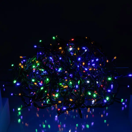 Гірлянда Бахрома 25 м, 405 LED, чорний провід, мультиколор Київ