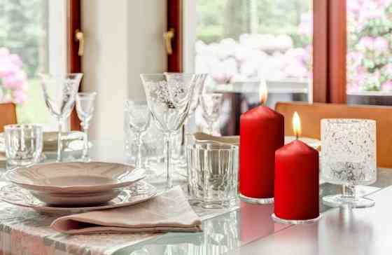 Набір свічок 4 шт. циліндр Bispol AURA Candles Червоні (sw50/4-030) Луцьк