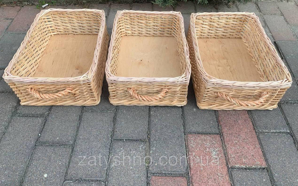 Кошик лоток із лози з 1 ручкою Київ - фото 4