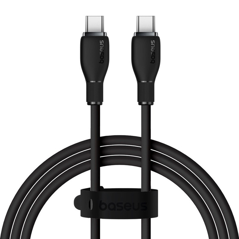 Кабель Baseus Pudding Series Fast Charging Cable Type-C to Type-C 100W 1.2m Cluster Black Одеса - фото 1