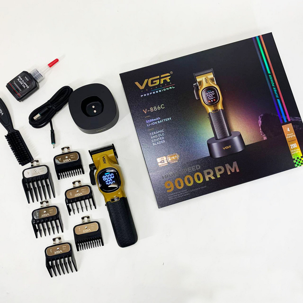 Електронна машинка для стрижки VGR, Тример для скронь Модний машинка стрижки волосся OJ-43 Івано-Франківськ - фото 3