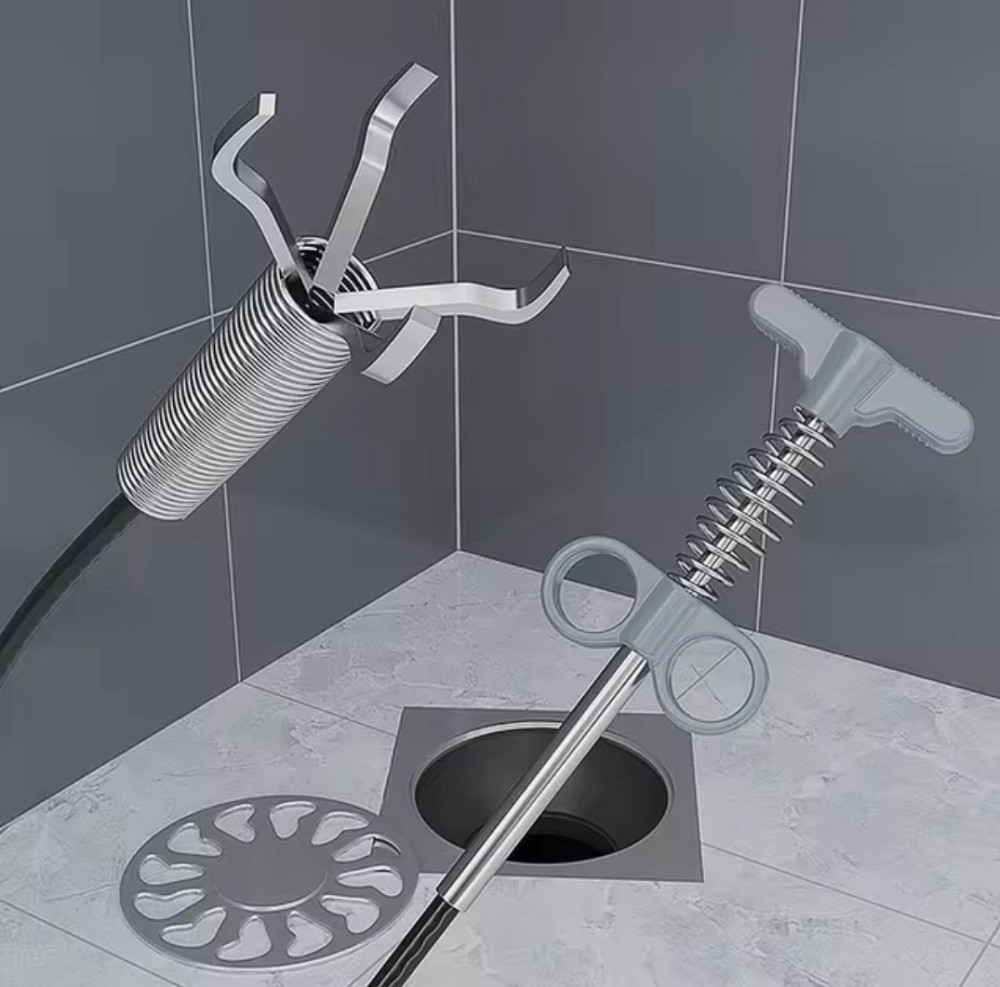 Трос с захватом для чистки труб 1,6 м черный Киев - изображение 1