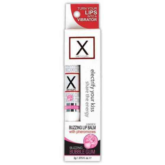 Стимулювальний бальзам для губ унісекс Sensuva – X on the Lips Bubble Gum з феромонами, жуйка Sex Aura Київ