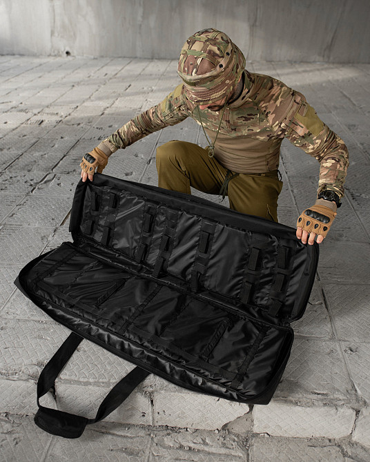 Сумка для переноски оружия хранения пиксель кейс для АК  АКС  AR  M-16 Черный Одесса - изображение 4