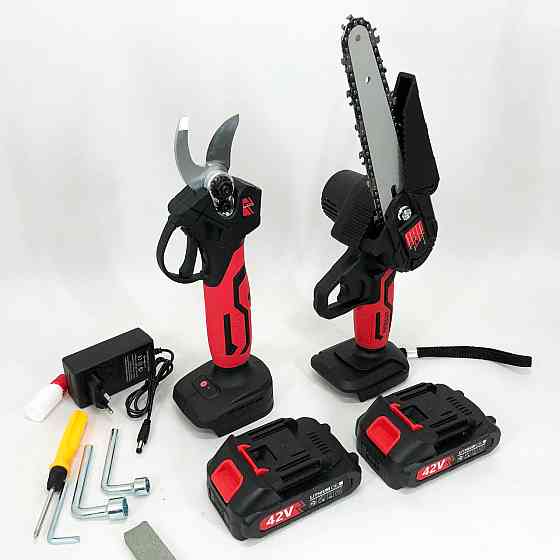 Садовая аккамуляторная пила KRAFFTEC 2в1 36V 4АР, Пила для чистки сада, Мощная садовая пилка EC-18 Львов