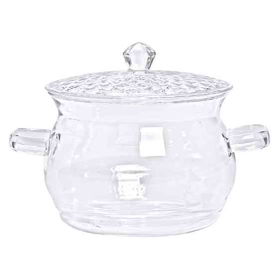 Скляна каструля прозора з кришкою 2 (л) жаростійка HP-33-1 Київ