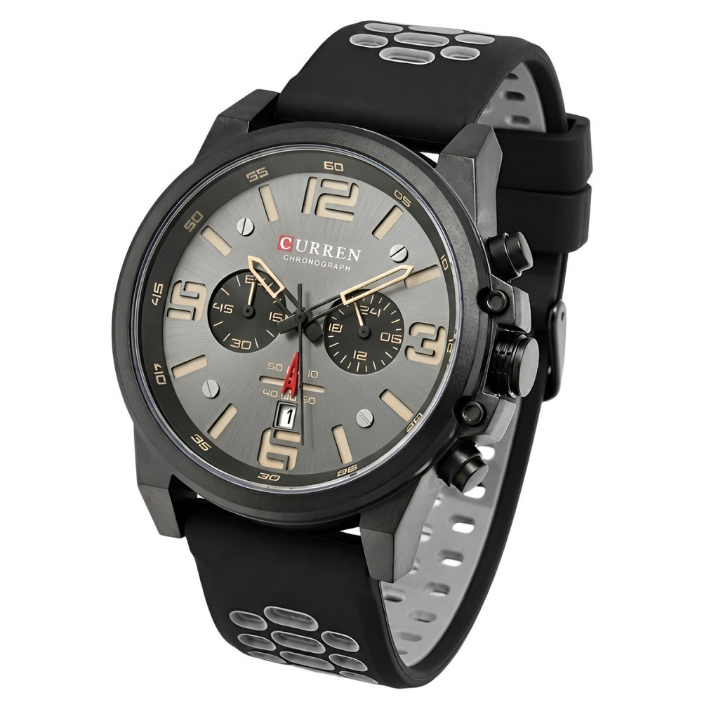 Часы мужские наручные Curren Monreal Flex Grey (2 ремешка) Винница - изображение 10