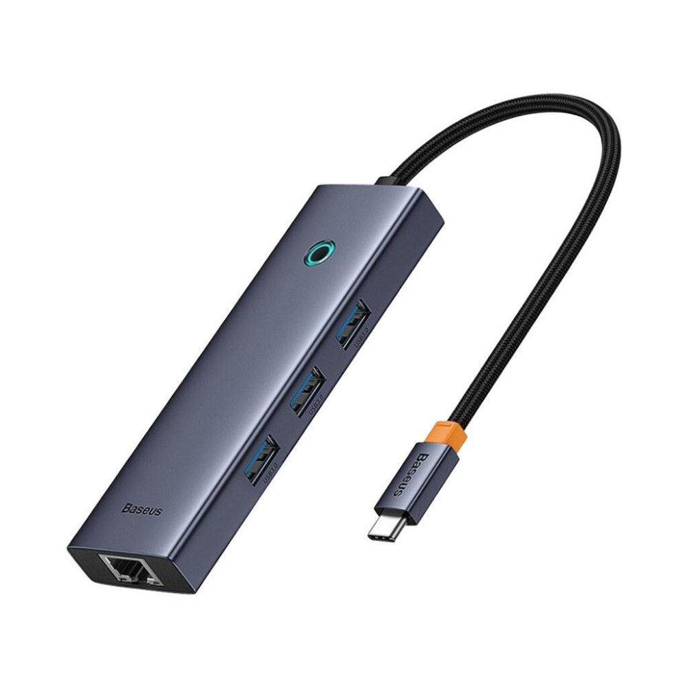 USB Hub Baseus Flite 6-Port Type-C to HDMI4K 60Hz*1+USB 3.0*3+PD*1+RJ45*1 Cерый Киев - изображение 1