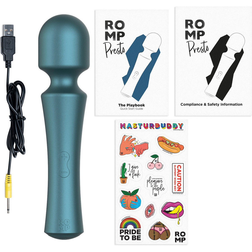 Массажер-микрофон универсальный ROMP Presto в металлическом корпусе, зеленый Sex Aura Киев - изображение 1