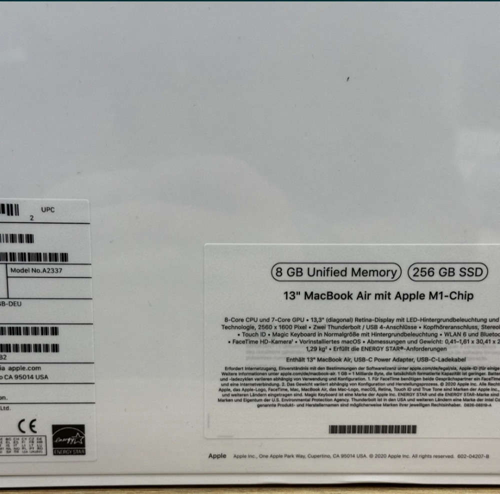 Ноутбук: MacBook Air M1 8/256Gb Silver A2337 MGN63D/A Київ - фото 3