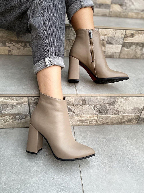 Nivelle Шкіряні черевики жіночі з натуральної шкіри демісезонні весна-осінь 6093/48 бежеві на п Коломия - фото 4