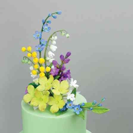 Молд силиконовый Цветочки 105 на 105 мм серый Киев