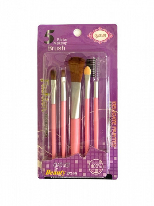 Набір пензлів для макіяжу Pink 5 шт Вінниця - фото 1