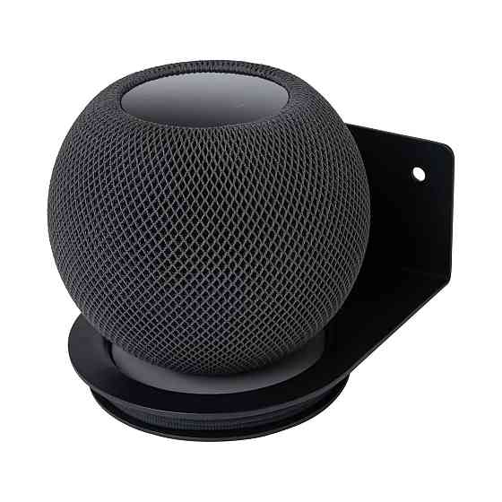 Кріплення підставка shinar для Echo Dot 4/5 HomePod mini метал чорний з кабельменеджментом і антивібраційним силіконом Київ