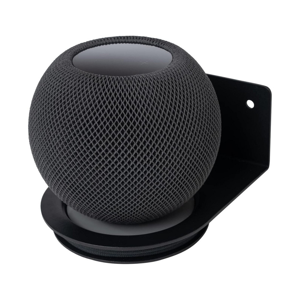 Кріплення підставка shinar для Echo Dot 4/5 HomePod mini метал чорний з кабельменеджментом і антивібраційним силіконом Київ - фото 2