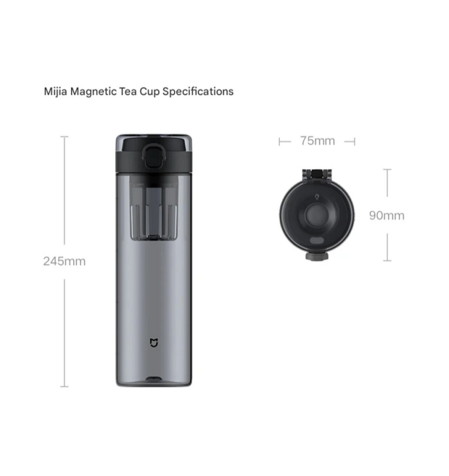 Магнитная бутылка для воды и чая Xiaomi Mijia Magnetic Tea Storage Cup Black Одесса - изображение 2
