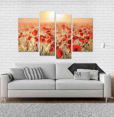 Модульная картина Маки Поле Art-47_4 Киев