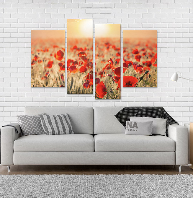 Модульная картина Маки Поле Art-47_4 Киев - изображение 2