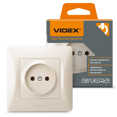 BINERA крем Розетка внутрішня 1-а Videx Житомир