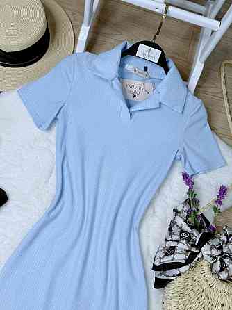 Стильне жіноче плаття-поло в спортивному стилі Блакитний, 40/42 Одеса