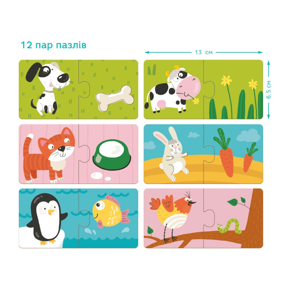 Дитячий пазл "Хто Що Їсть" DoDo 300118, 24 елемента Вінниця - фото 5