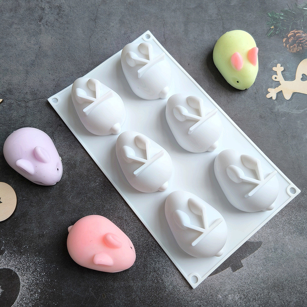 Молд силиконовый Кролики 285 мм на 170 мм белый Киев - изображение 3