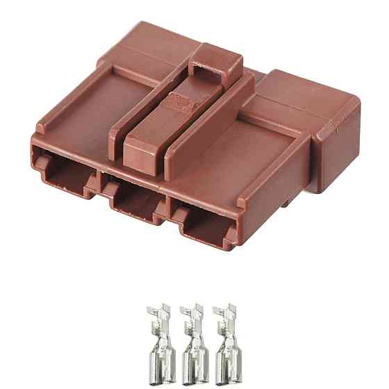 Разъем коннектор 3-контактный Коричневый, Пластик, 6098-021 SUMITOMO Япония универс., Моторный Acura, Honda Киев