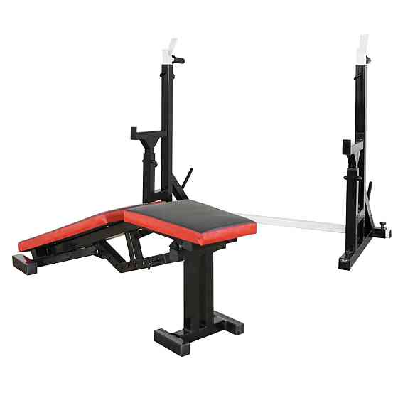 Скамья с отрицательным углом 40 40 мм + Стойки со страховкой 40 на 40 мм + брусья и штыри под блины Киев