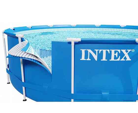 Каркасный бассейн Intex 457 х 122 см, 16805 литров, с лестницей, фильтрацией, тентом, подстилкой Киев