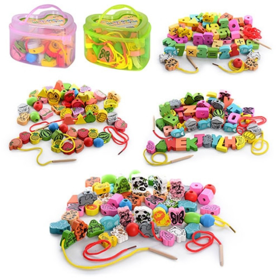 Розвиваюча іграшка Шнурівка намисто MD 0344 в банці Вінниця