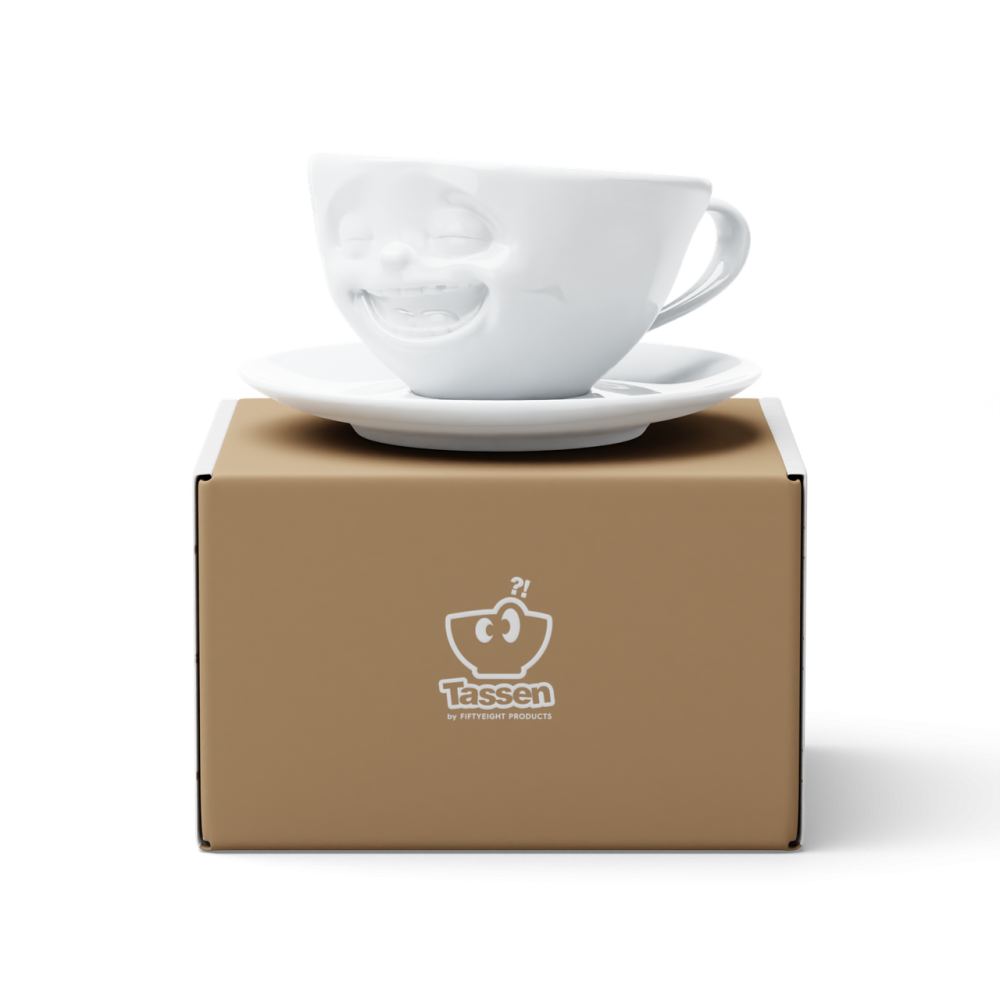 Чашка з блюдцем для кави Tassen "Сміхотерапія", (200 мл), порцеляна Рівне - фото 3