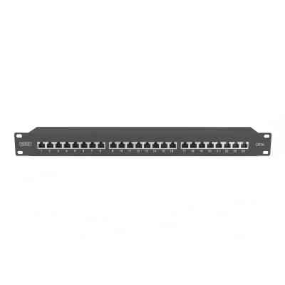 Патч-панель 19&quot; 24xRJ-45 STP cat.6a, 1U, black Digitus (DN-91624S-EA-B) Вінниця