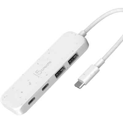Концентратор J5create USB-C to 2xUSB-A + 2xUSB-C 3.2 10Gbps white (JCH342EW-N) Винница