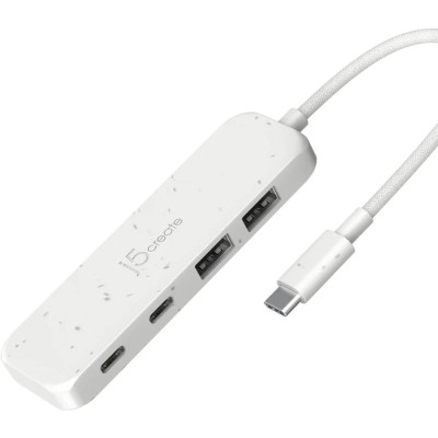 Концентратор J5create USB-C to 2xUSB-A + 2xUSB-C 3.2 10Gbps white (JCH342EW-N) Винница - изображение 2