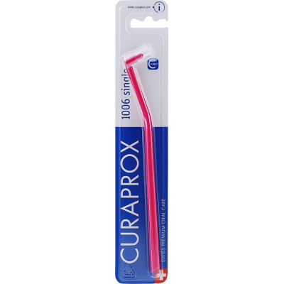 Зубна щітка Curaprox CS 1006 Single &amp; Sulcular 6 мм Монопучкова Малинова (CS 1006-08) Вінниця - фото 1