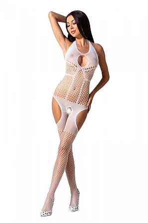 Бодістокінг з імітацією панчох Passion BS079 white Sex Aura Київ