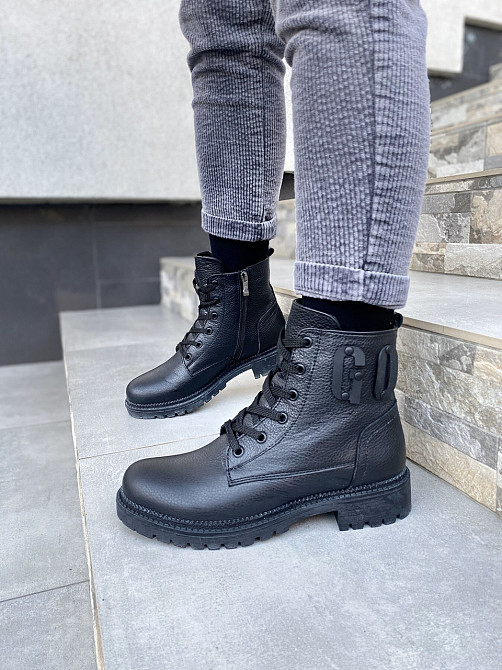 teona Черевики жіночі TEONA чорні натуральна шкіра зима 36р. (2794) Коломыя - изображение 3