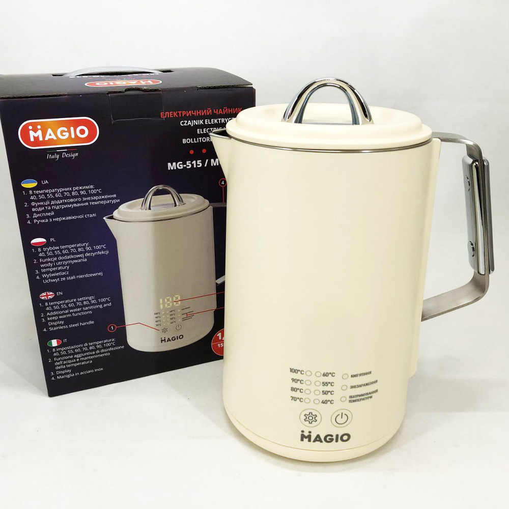 Потужний побутовий електрочайник Magio, Компактний електричний чайник для дому, Гарний електрочайник UK-69 Івано-Франківськ - фото 5
