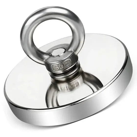 Неодимовий магніт 90мм - 350кг у корпусі із зовнішнім кільцем / Пошуковий магніт / Магніт Київ