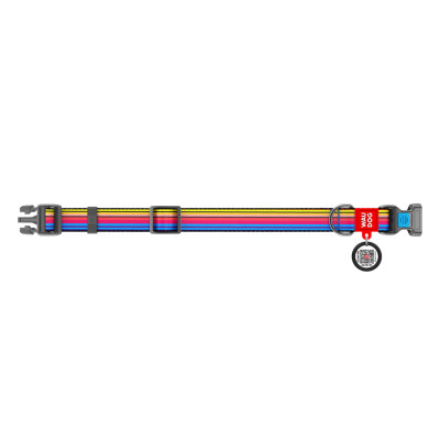 Ошейник для животных WAUDOG Nylon с QR паспортом "Линия 1" пластиковый фастекс XXL (284-0006) Винница - изображение 2