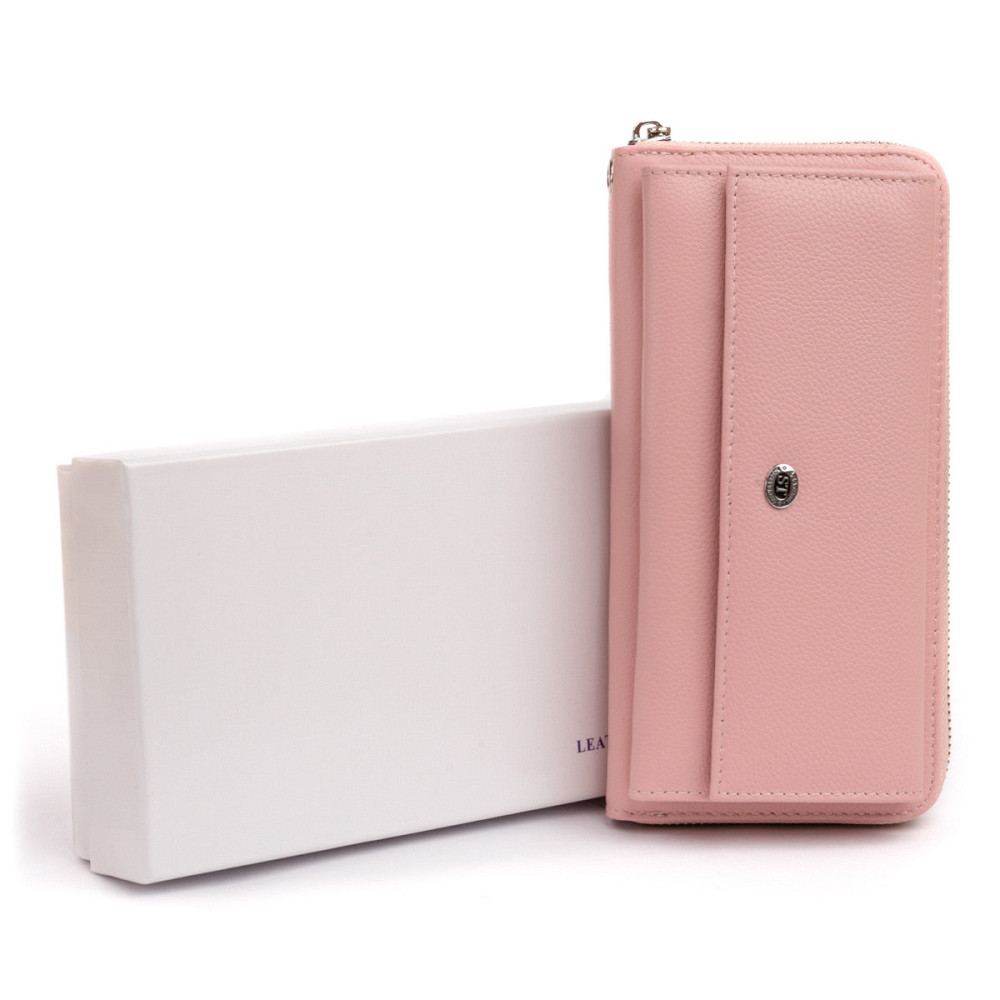 Гаманець пастельний жіночий Рожевий (ST Leather) Київ - фото 3